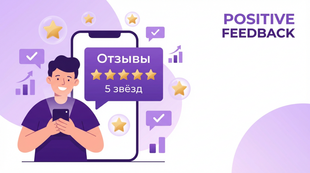 Отзывы на Wildberries: довольный покупатель оставляет положительную оценку товара на смартфоне
