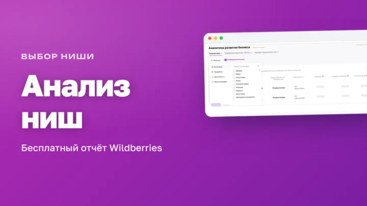 Отчёт «Анализ ниш» в кабинете Wildberries — бесплатный инструмент выбора ниши